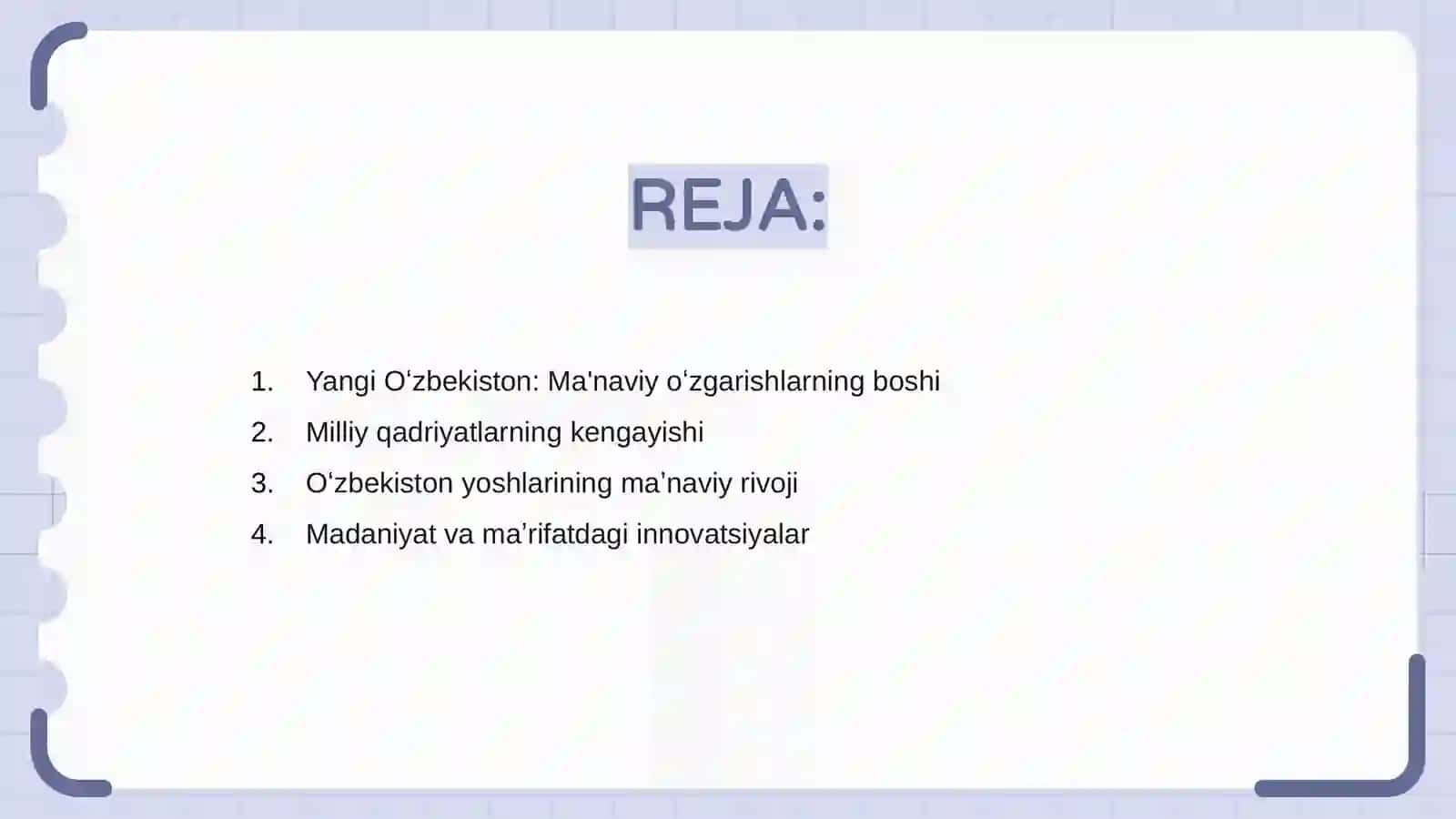 Yangi Oʻzbekistonda amalga oshirilayotgan ma'naviy oʻzgarishlar 2