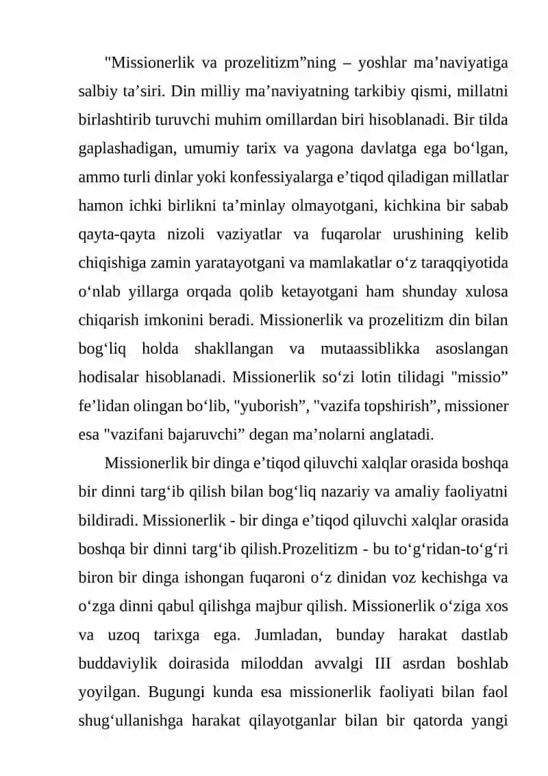 Missionerlik siyosati 2