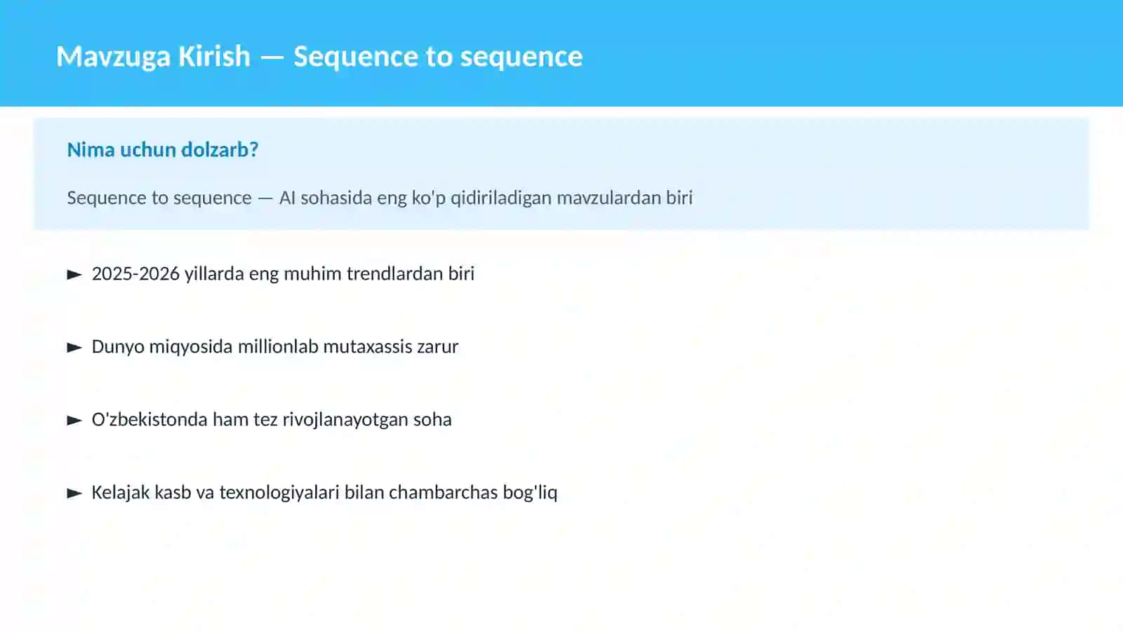 AI | DEEP LEARNING VA NEYRON TARMOQLAR 2