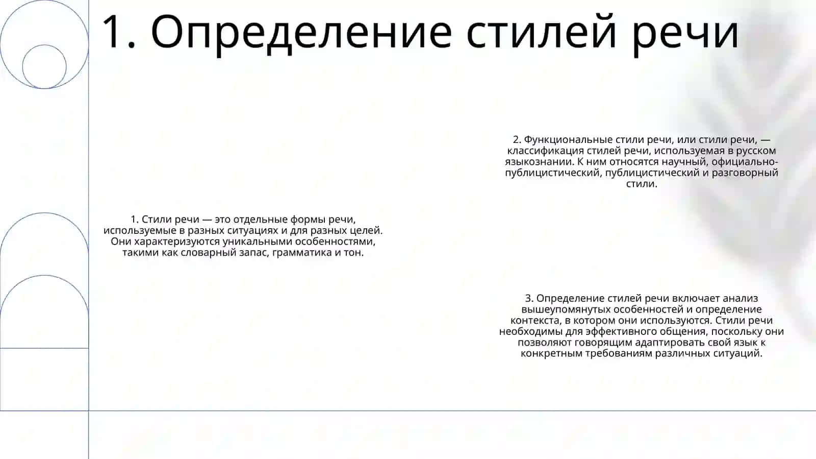 Функциональные Стили Речи. Понятие О Стилях Речи 2