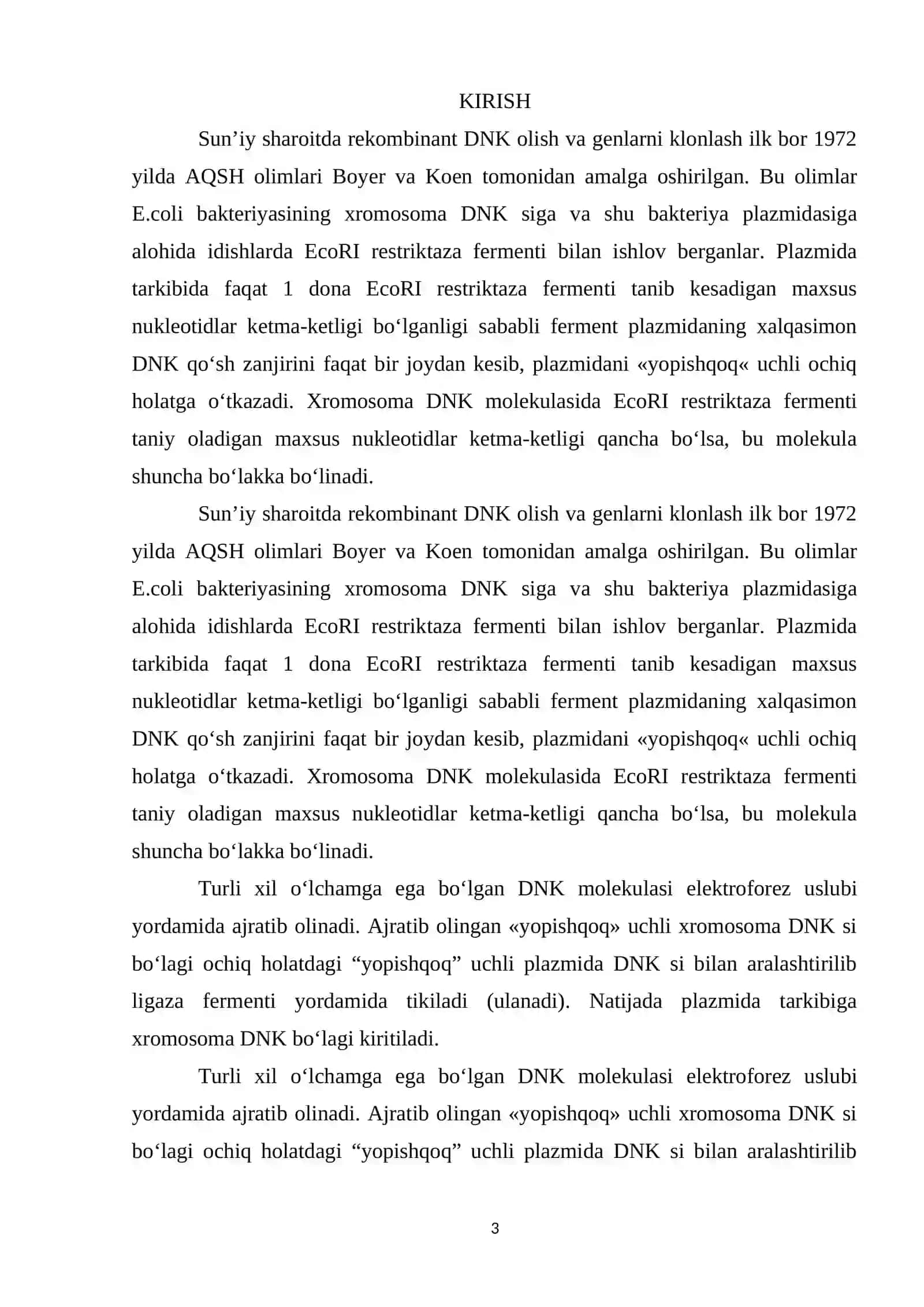 DNK REPLIKATSIYASI VA REKOMBINATSIYASINING MOLEKULYAR BIOLOGIYASI 2