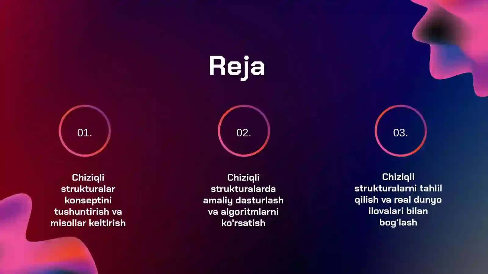 Chiziqli strukturalar 2