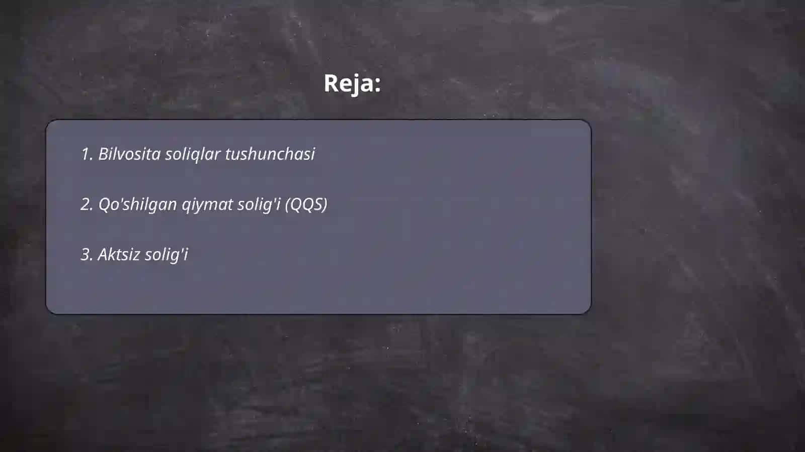 Bilvosita soliqlar 2