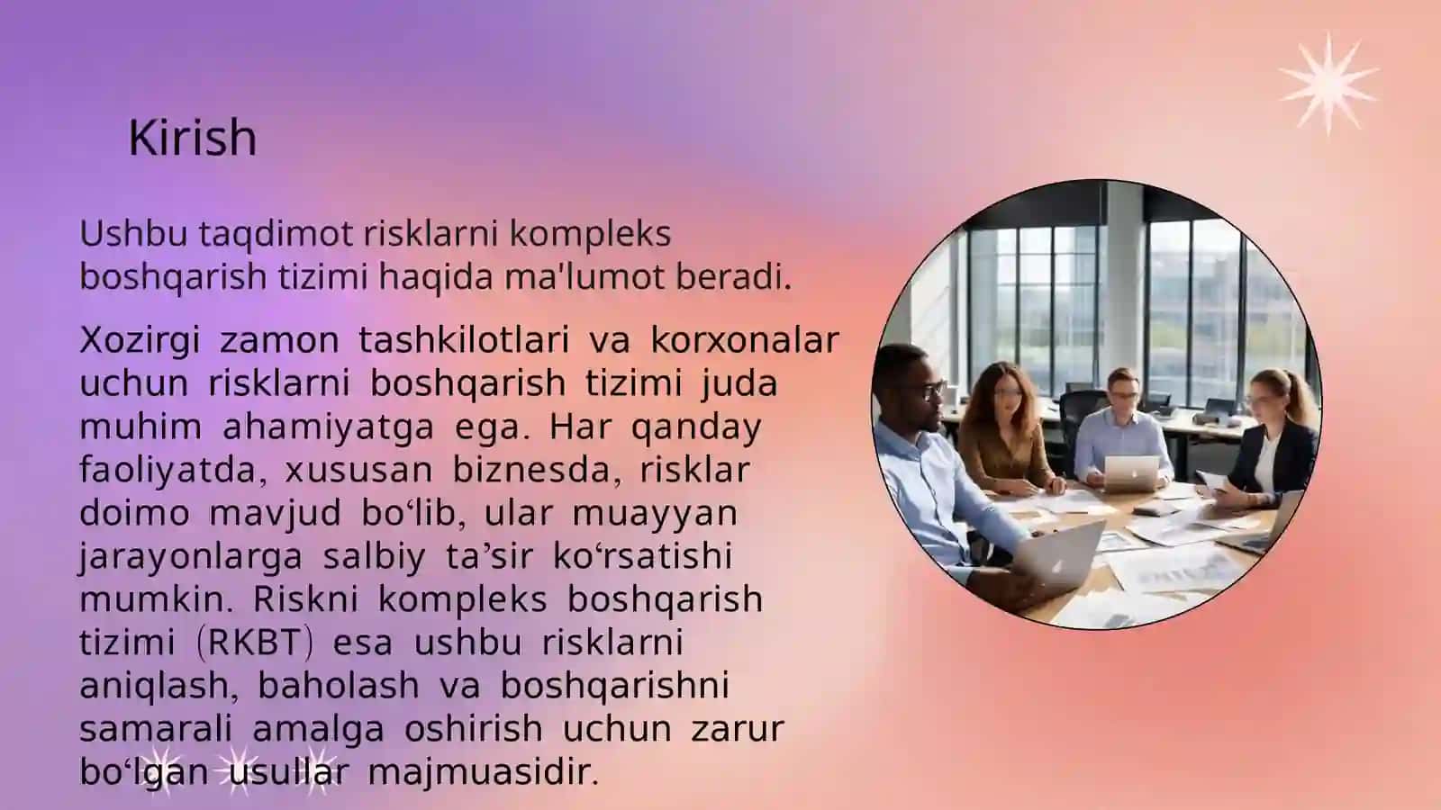 Riskni kompleks boshqarish tizimi 2