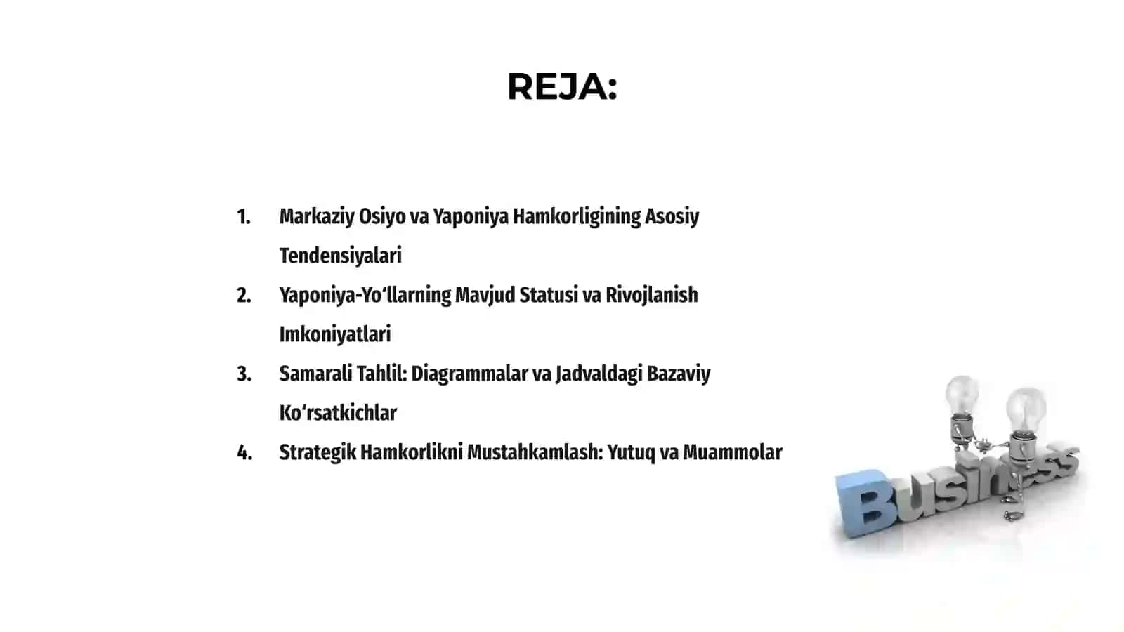 Markaziy Osiyo-Yaponiya sammiti natijalari 2