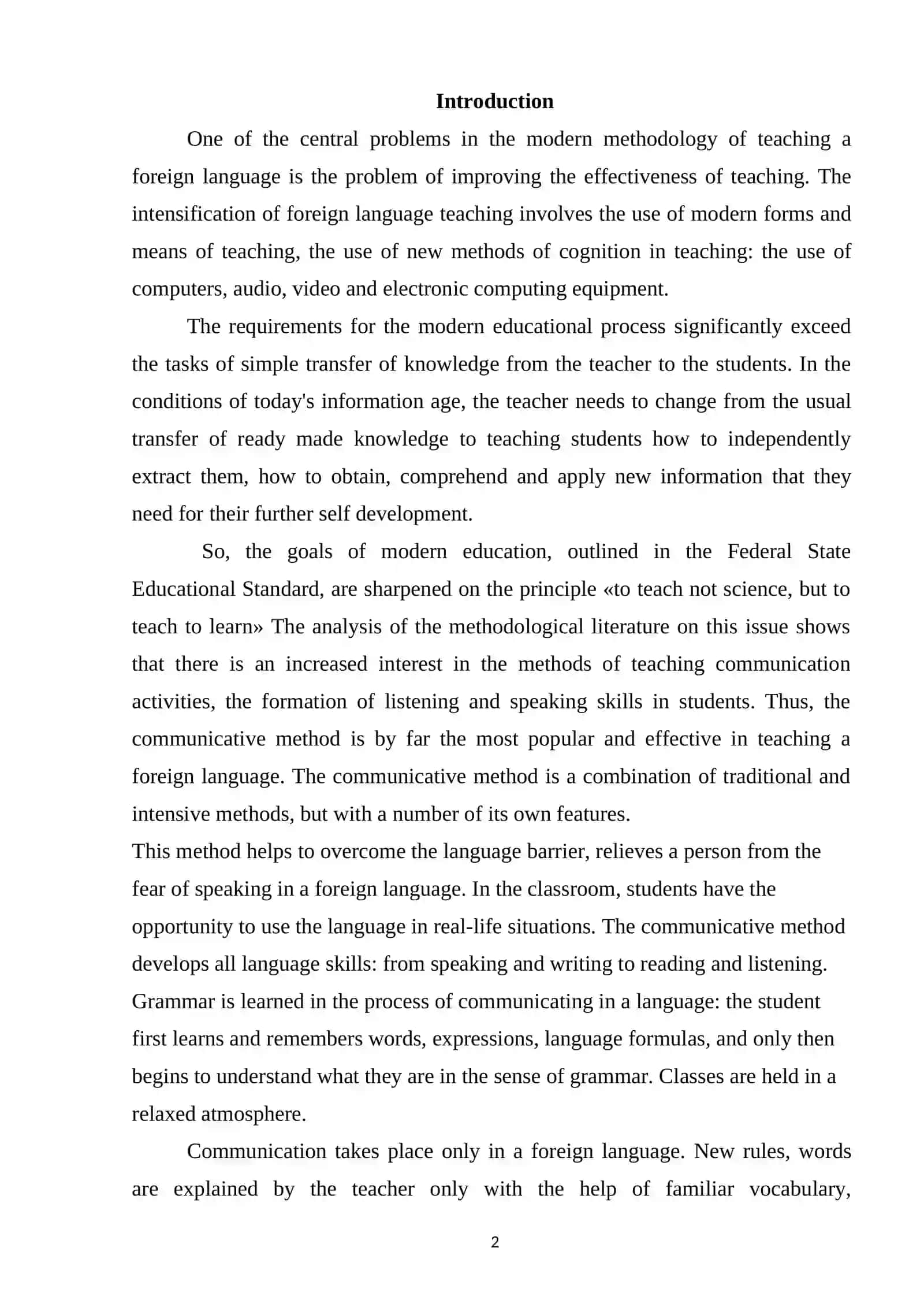 Innovative ICT-based foreign language learning: evaluation techniques, assisted learning and foreign language teaching 2