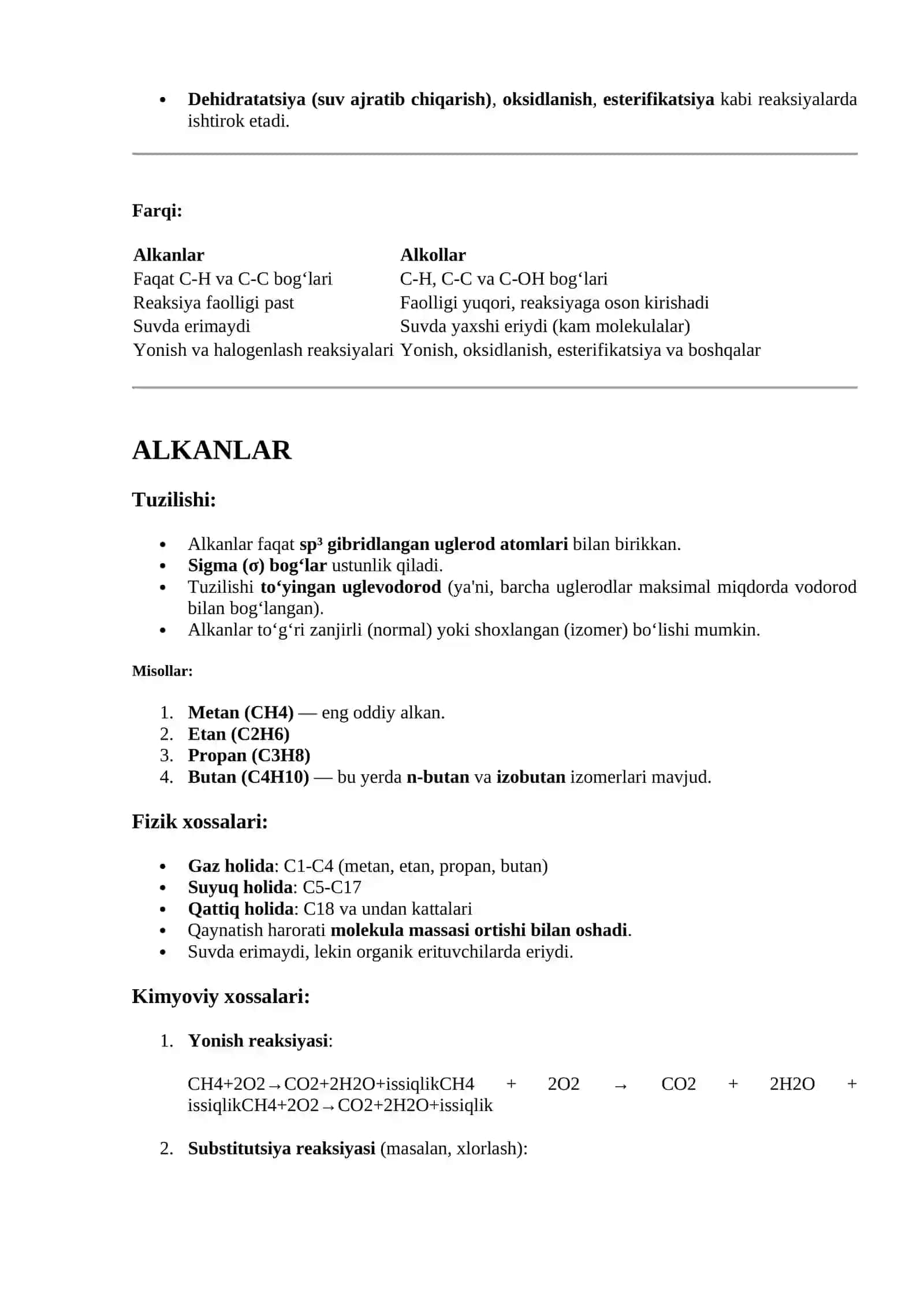 Alkanlar 2