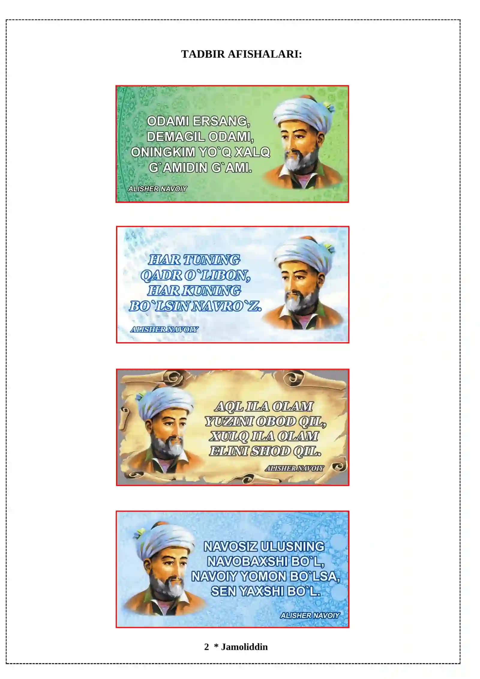 TADBIR SSENARIYLARI 2