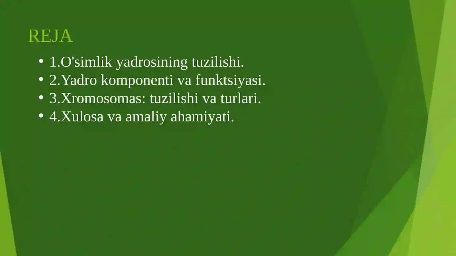 YADRO,XROMOSOMA, UNING TUZILISHI VA TARKIBI 2