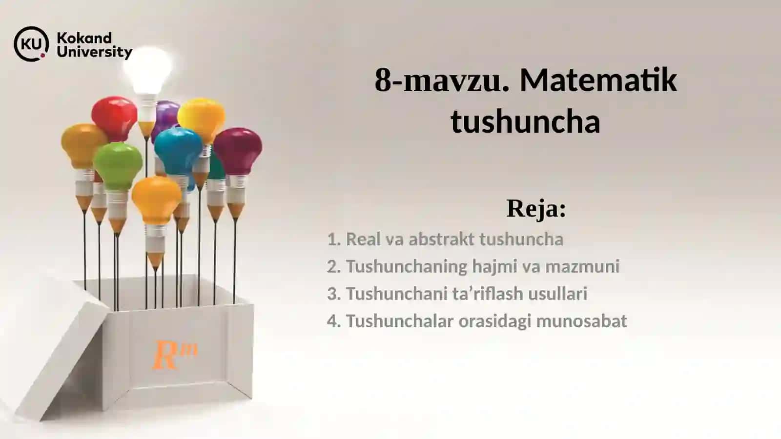 Boshlang‘ich matematika kursi nazariyasi 2
