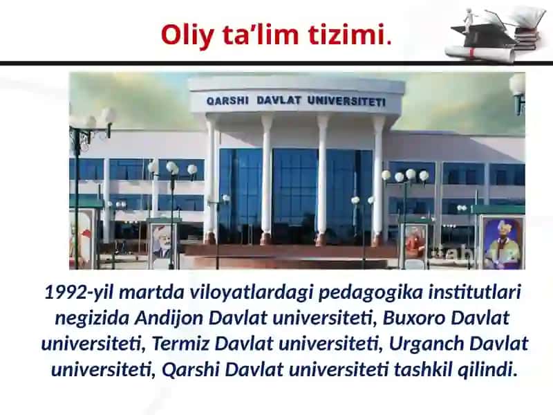 Oliy ta’lim va undan keyingi ta’limning 2