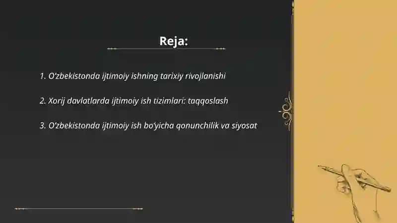 Oʻzbekistonda va xorijda ijtimoiy ish oʻrni va roʻlii 2