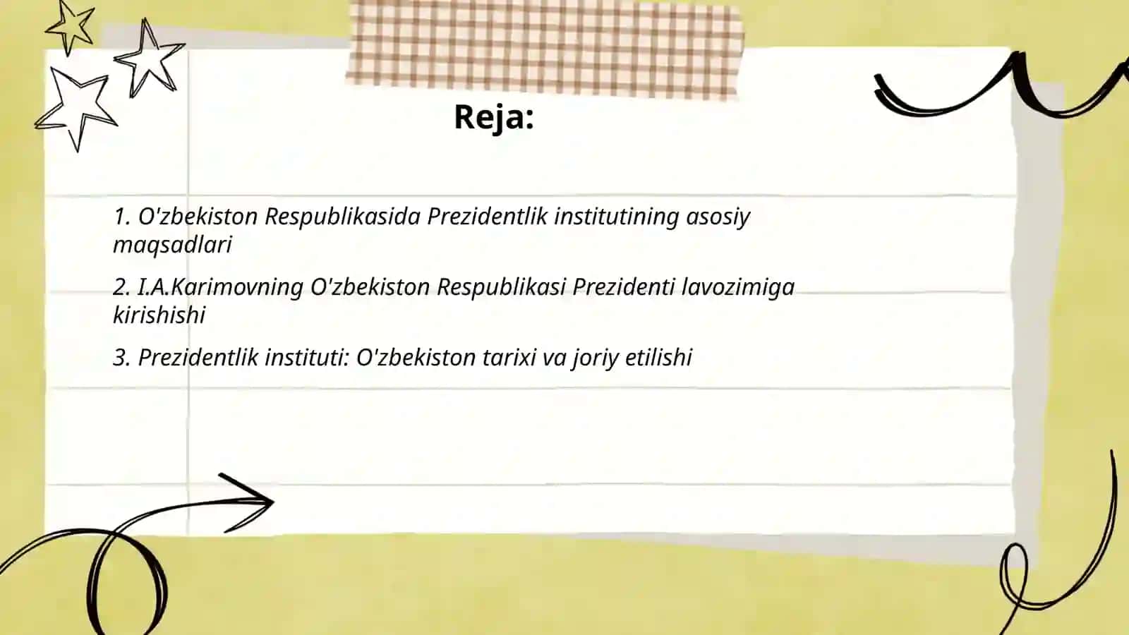 O'zbekiston Respublikasida Prezidentlik institutining joriy etilishi 2