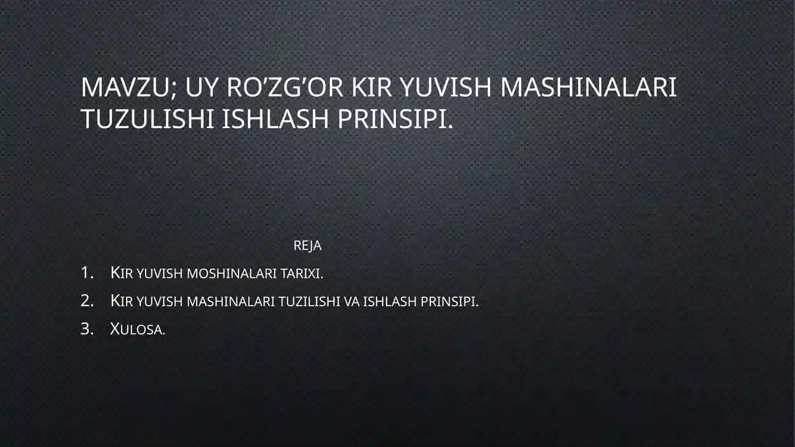Uyro’zg’or kiryuvish mashinalari tuzilishi ishlash prinsipi 2