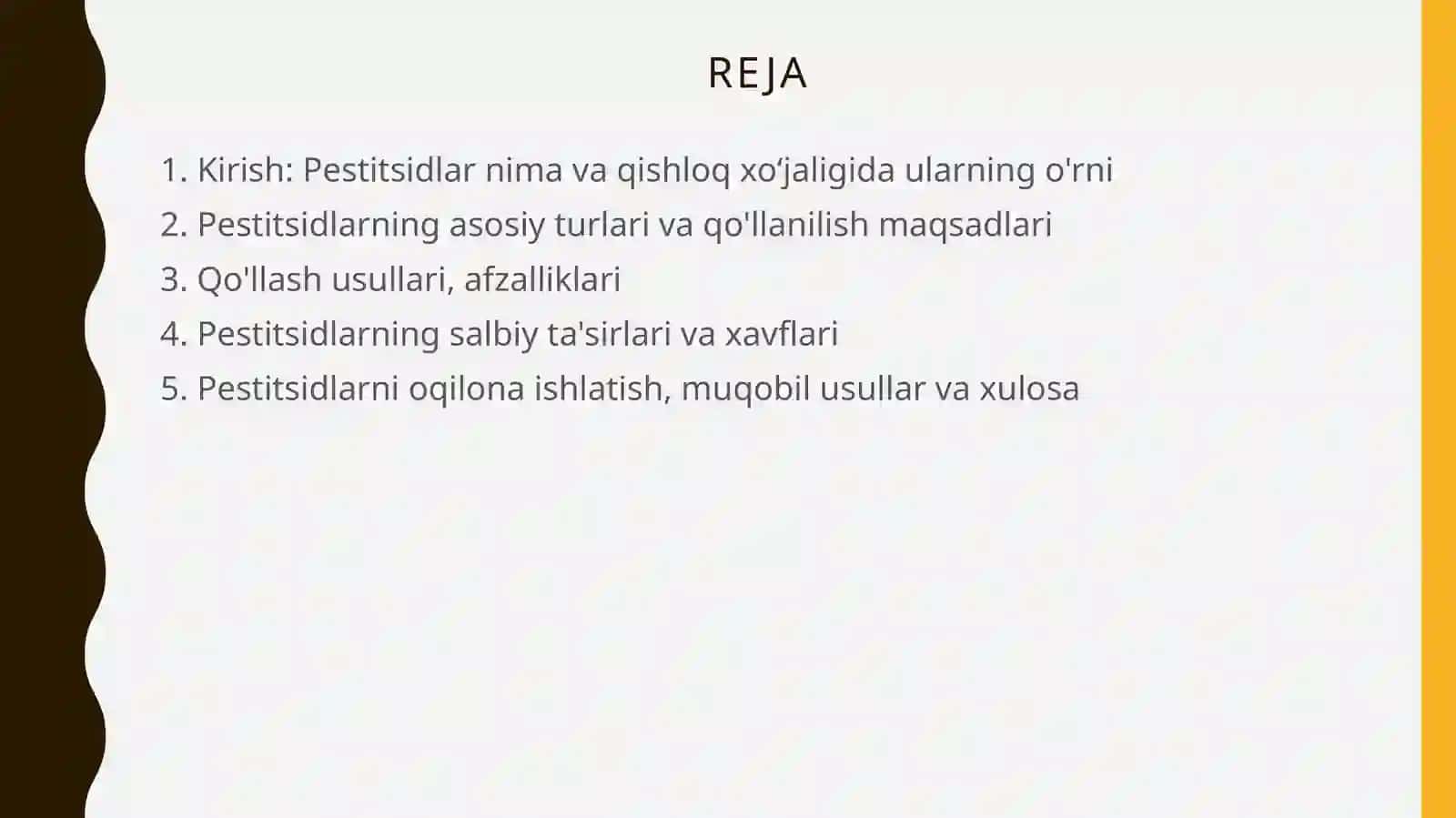 Pestitsidlarni qishloq xo‘jaligida ishlatilishi 2