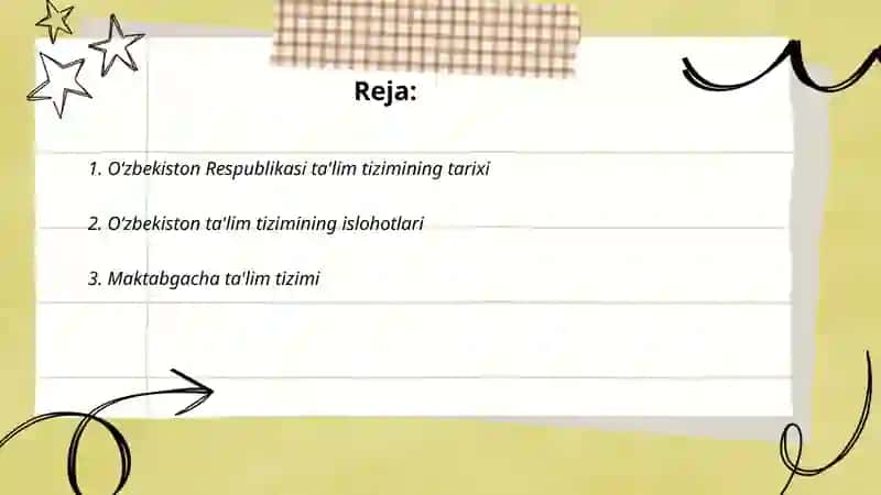 Oʻzbekiston Respublikasi ta'lim tizimi 2