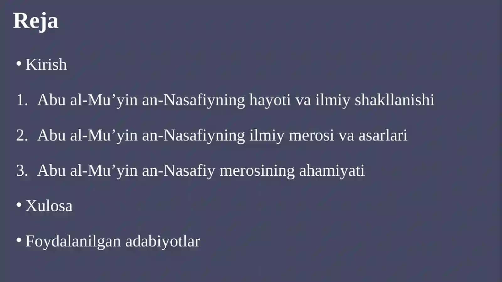 Abu al-Mu’yinan-Nasafiy(1027-1147) 2