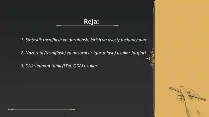 Statestik tasniflash va guruxlash uslubiyati 2