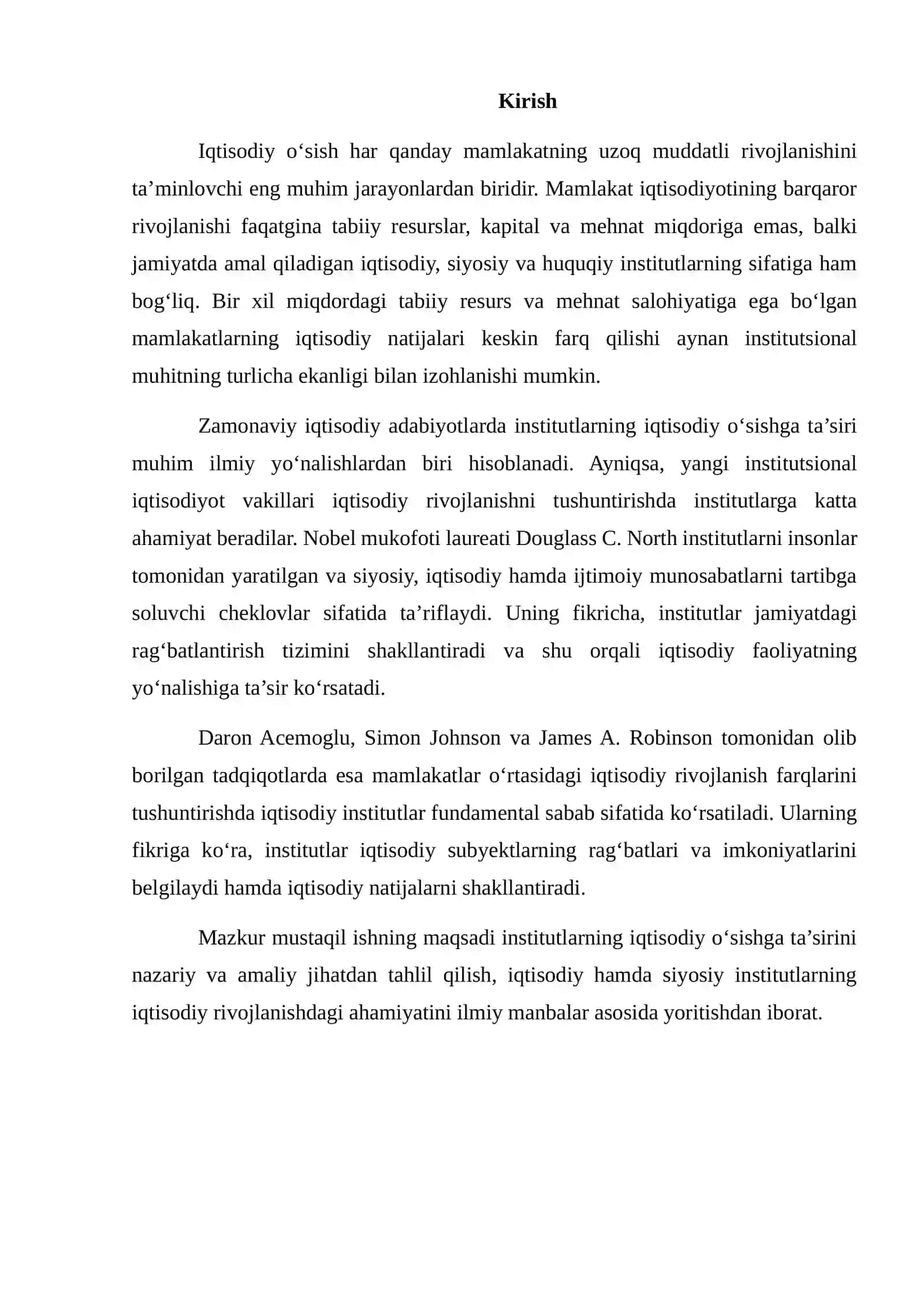 INSTITUTLARNING IQTISODIY O‘SISHGA TA’SIRI 2