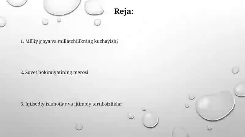 O'zbekistondagi ijtimoiy siyosiy jarayonlar 2