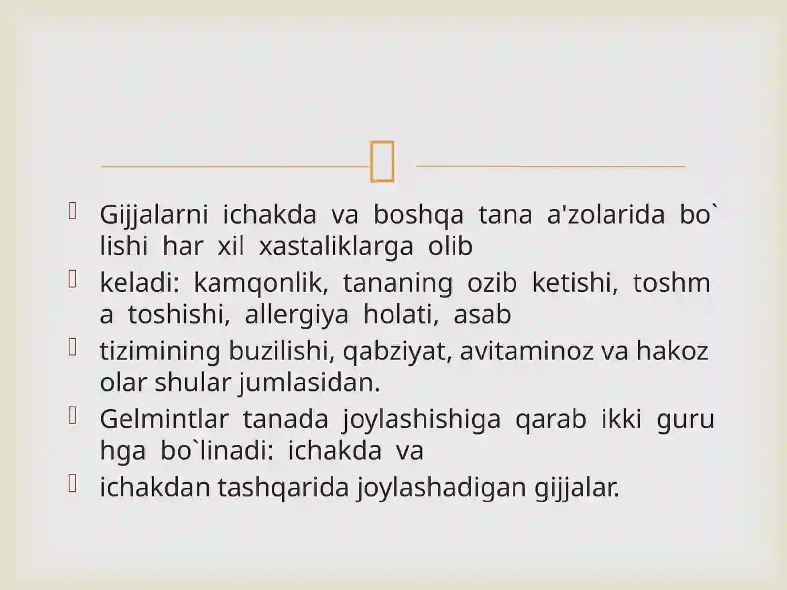 Gijjalarga qarshi qoriv o'sitalar 2
