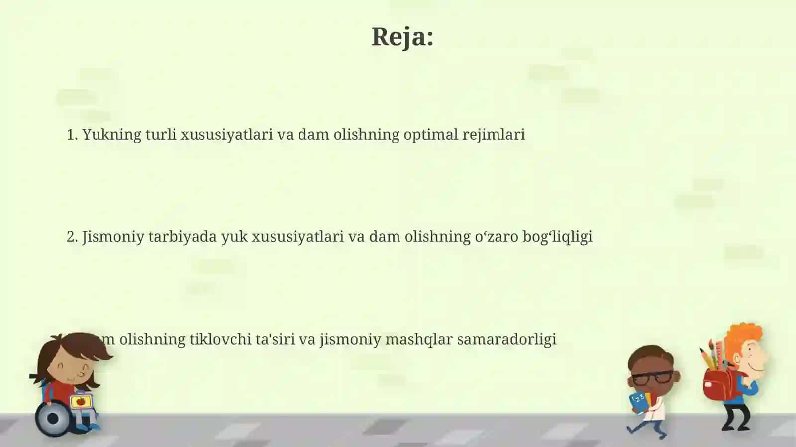 Jismoniy tarbiyada yuklamalarning xususiyatlari va dam olishningòzarobogliqligi 2