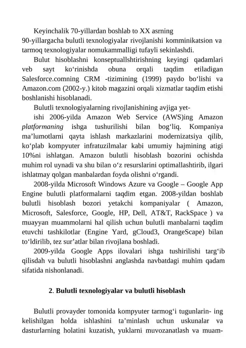 BULUTLI TEXNOLOGIYALAR 2
