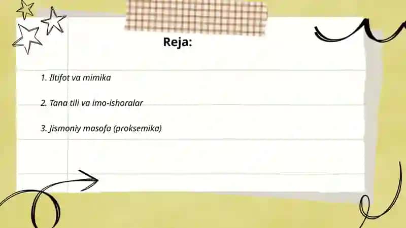 Nonverbal muloqot. Muloqotni boyituvchi omillar 2