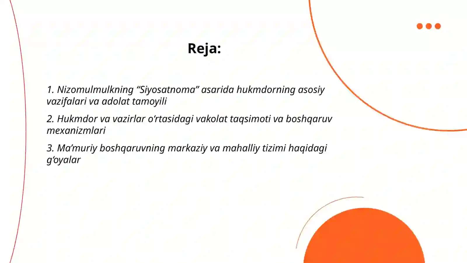 Nizomulmulkning “Siyosatnoma” 2