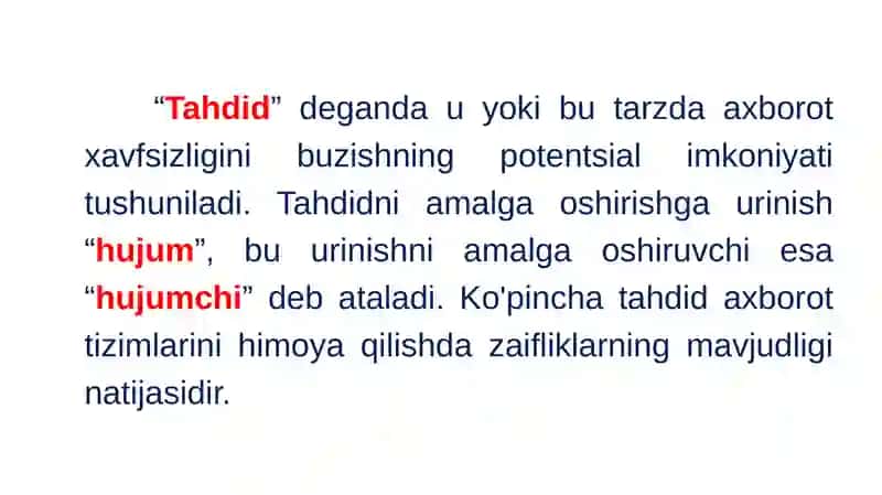 Axborot xavfsizligiga tahdidlar 2
