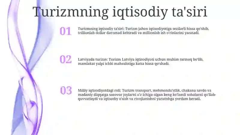 Turizmning iqtisodiy ta'siri 2