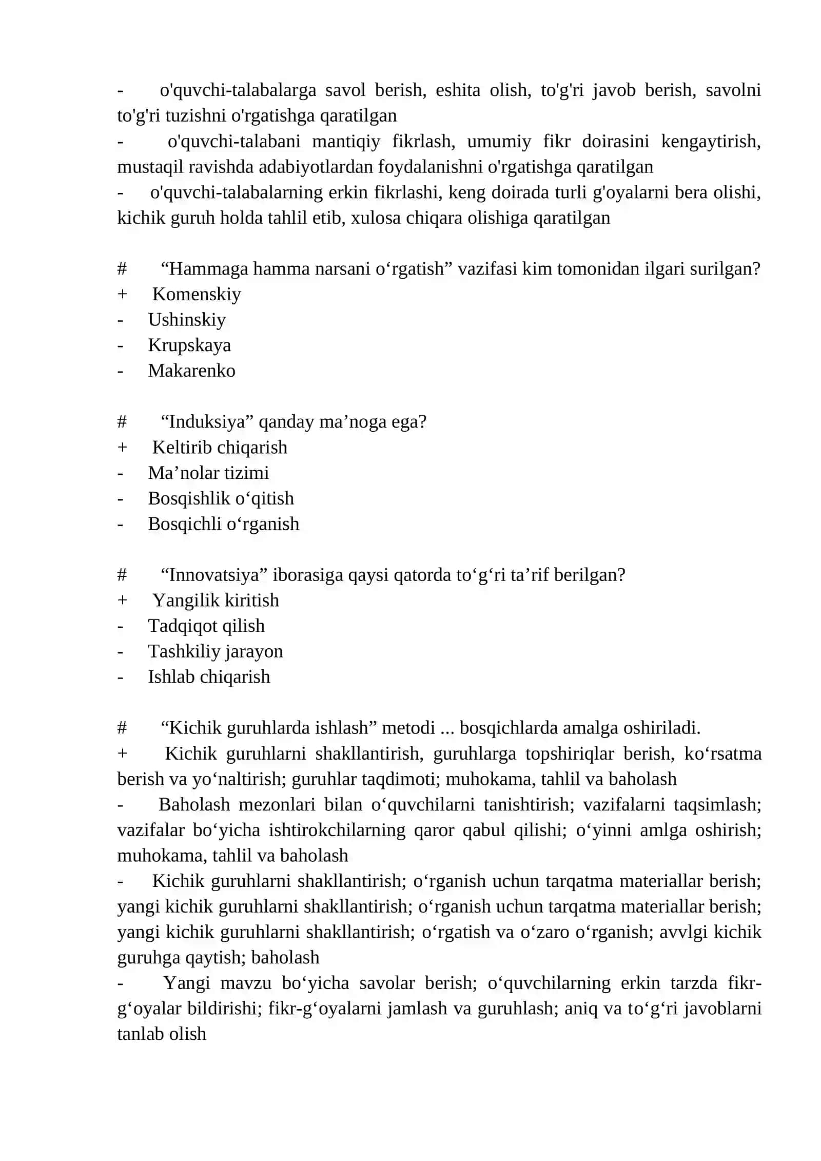 PEDAGOGIKA FANIDAN TEST 2