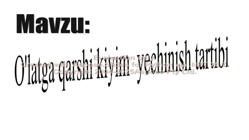 O'latga qarshi kiyim yechinish tartibi 2