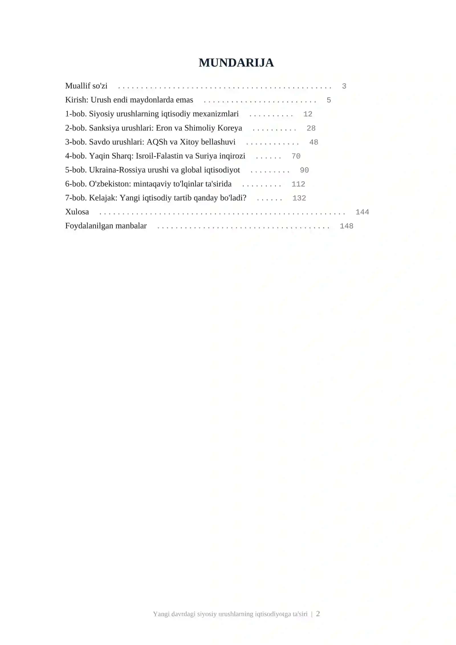 SIYOSIY URUSHLARNING IQTISODIYOTGA TA'SIRI 2
