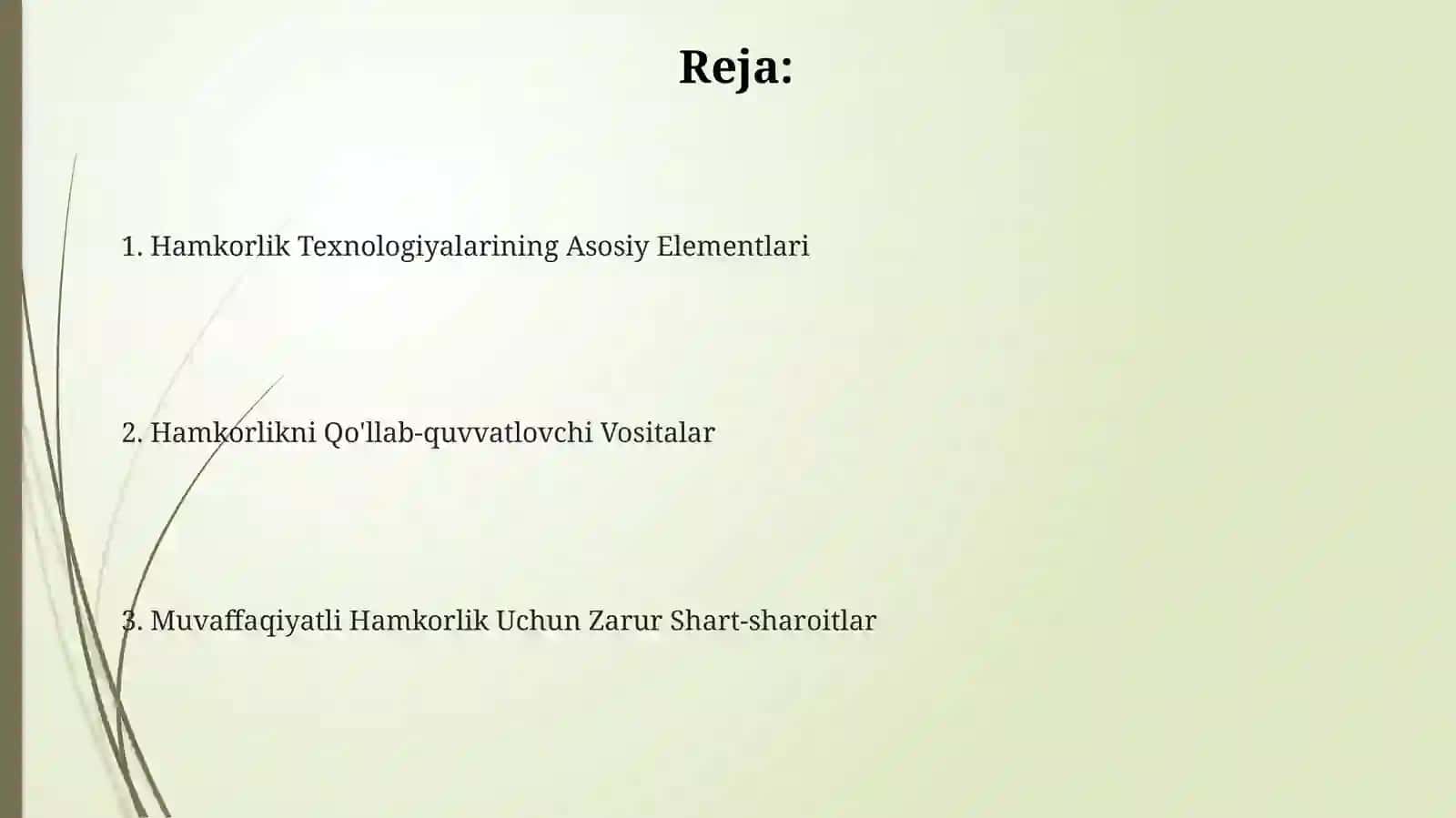 Hamkorlik texnologiyasining tarkibiy qismlari 2