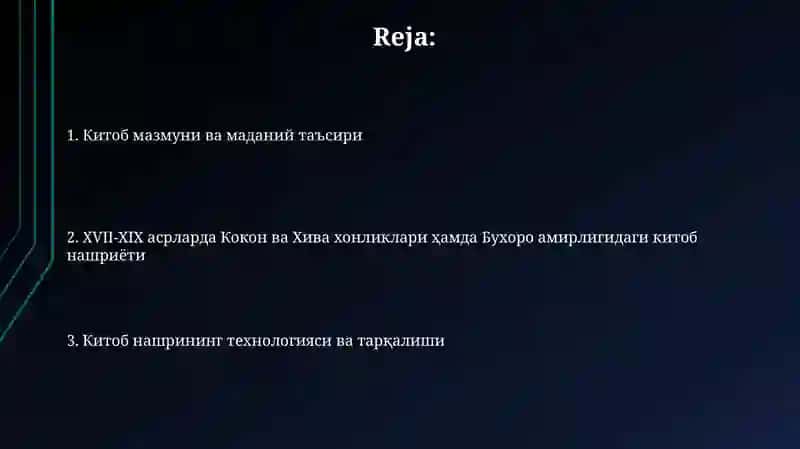 Qoʻqon Xiva xonliklari va Buxoro amirligida kitobatchilik ishi 2