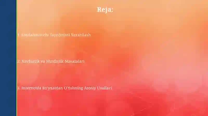 Internet tarmogida foydalanuvchilar registiratsiyasi 2
