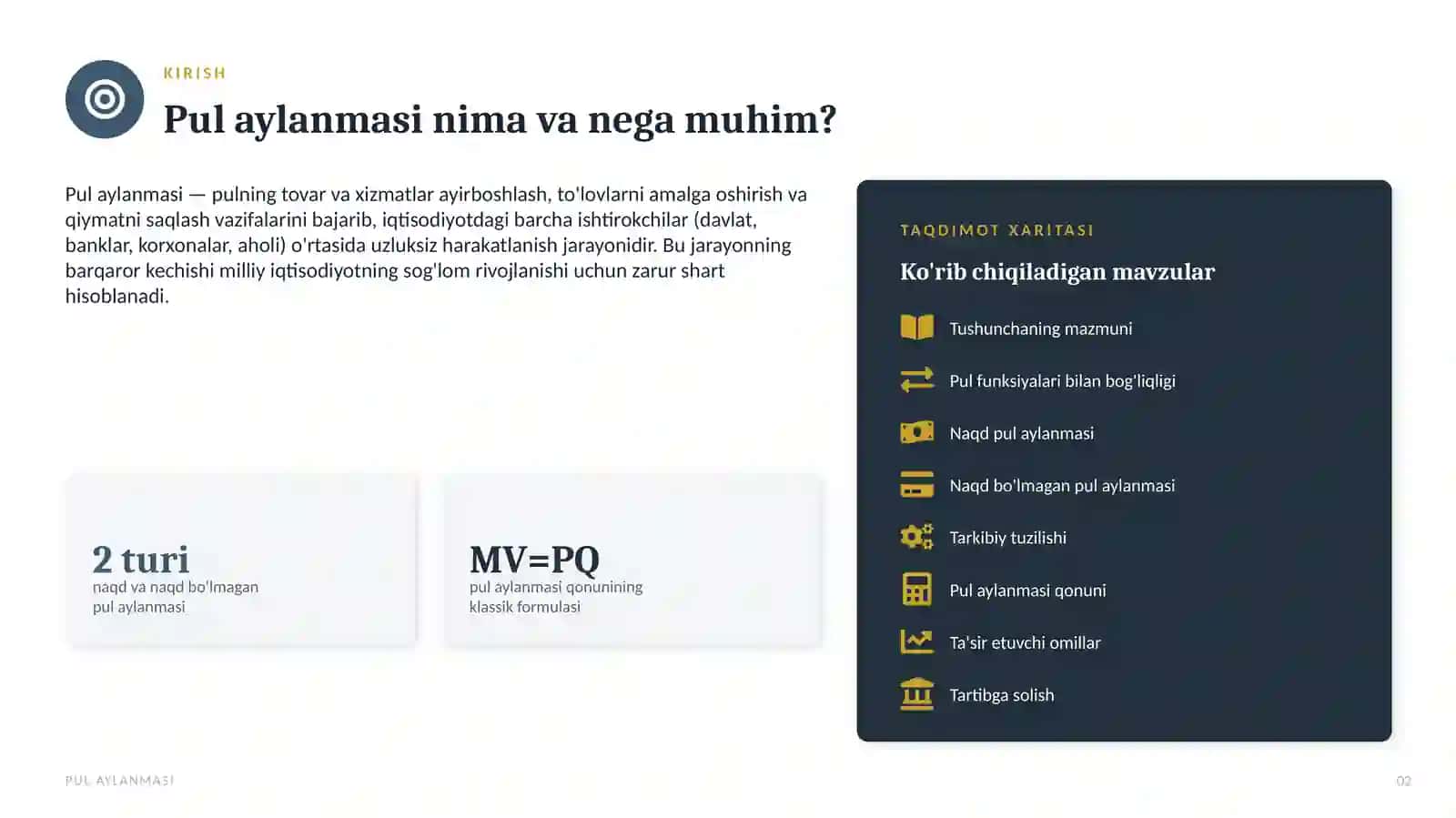Pul Aylanmasi Tushunchasi 2
