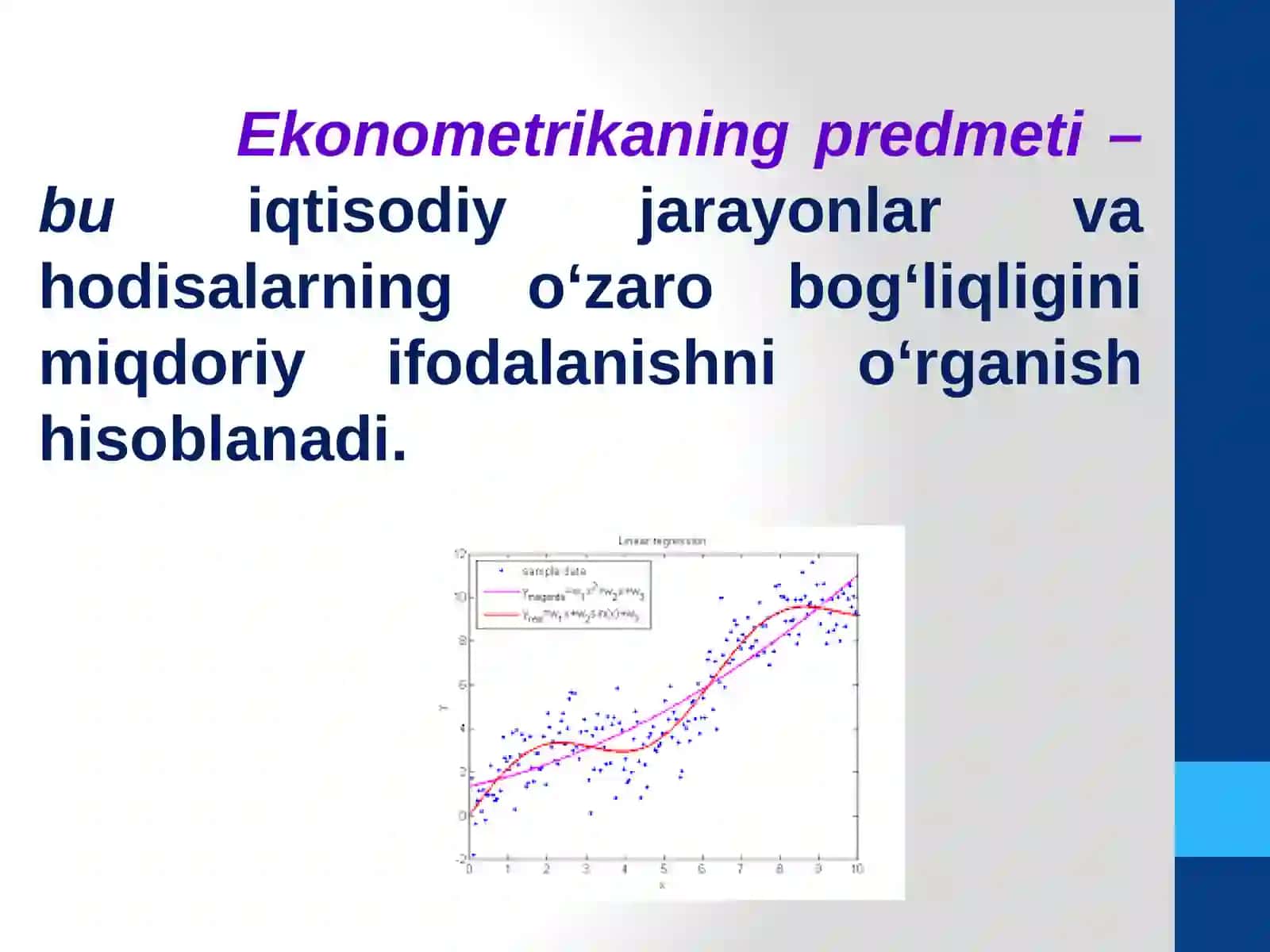 EKONOMETRIK MODELLARNI TUZISHNING METODOLOGIK ASOSLARI 2