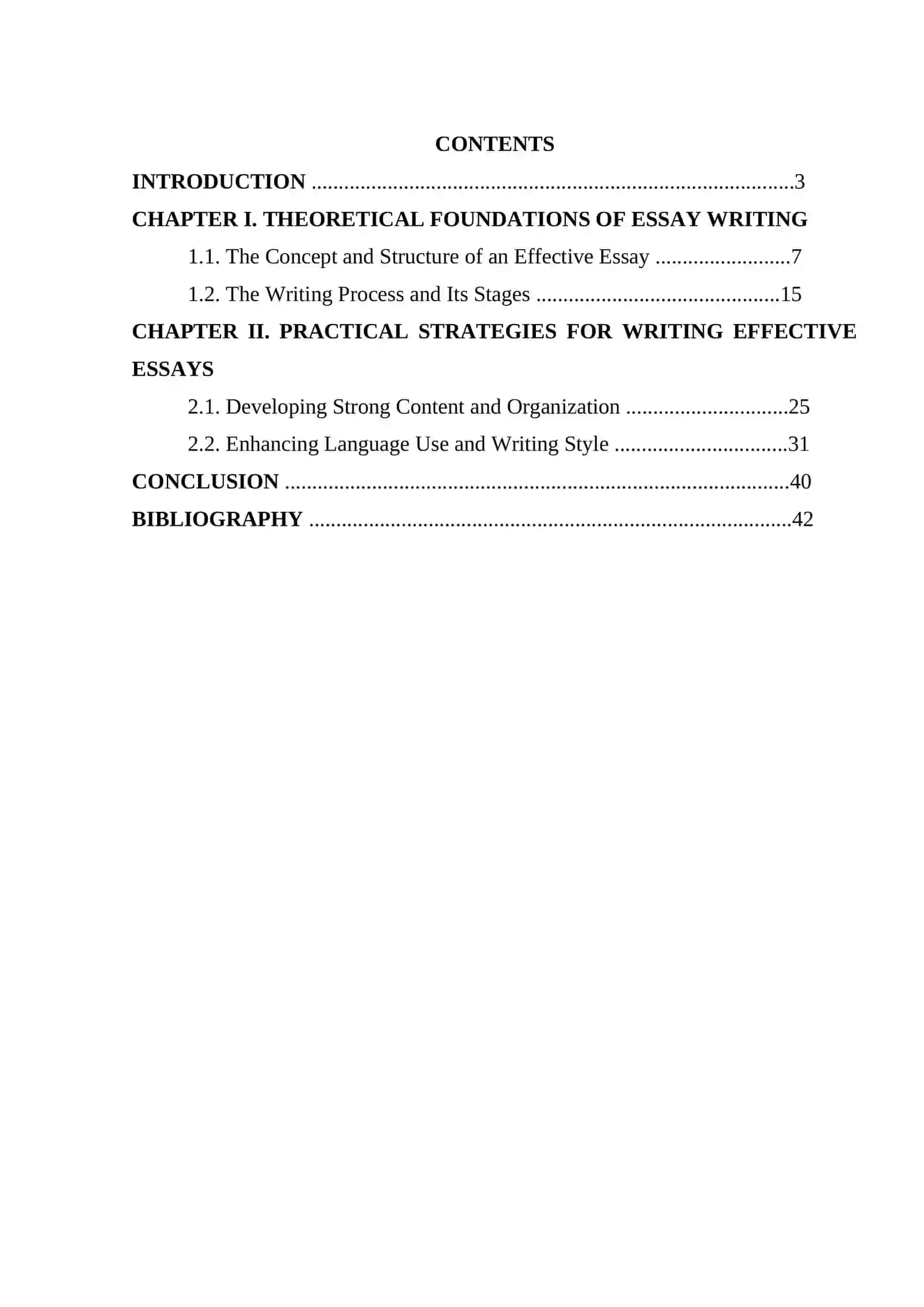 Course Paper: Strategies of Writing Effective Essays 2