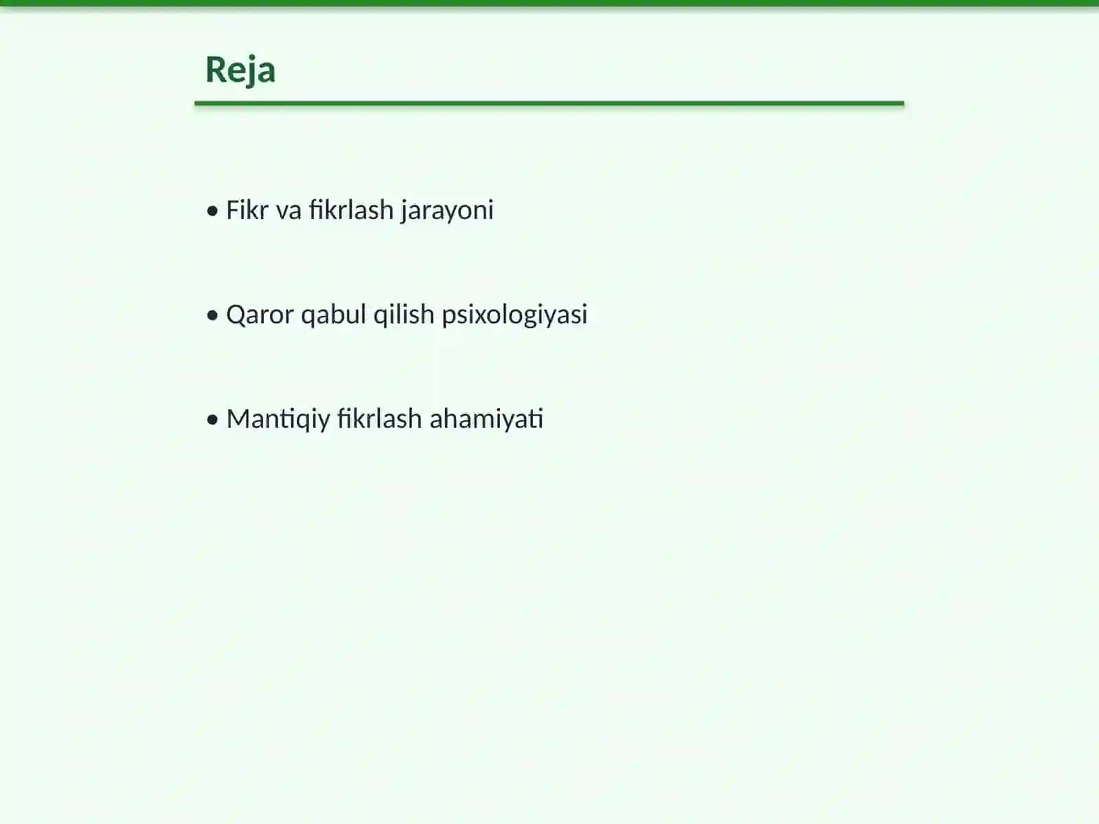 Fikrlash va qaror qabul qilish 2