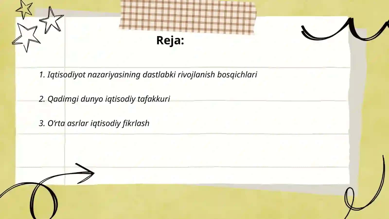 Iqtisodiyot nazariyasi fanining rivojlanish bosqichlari 2