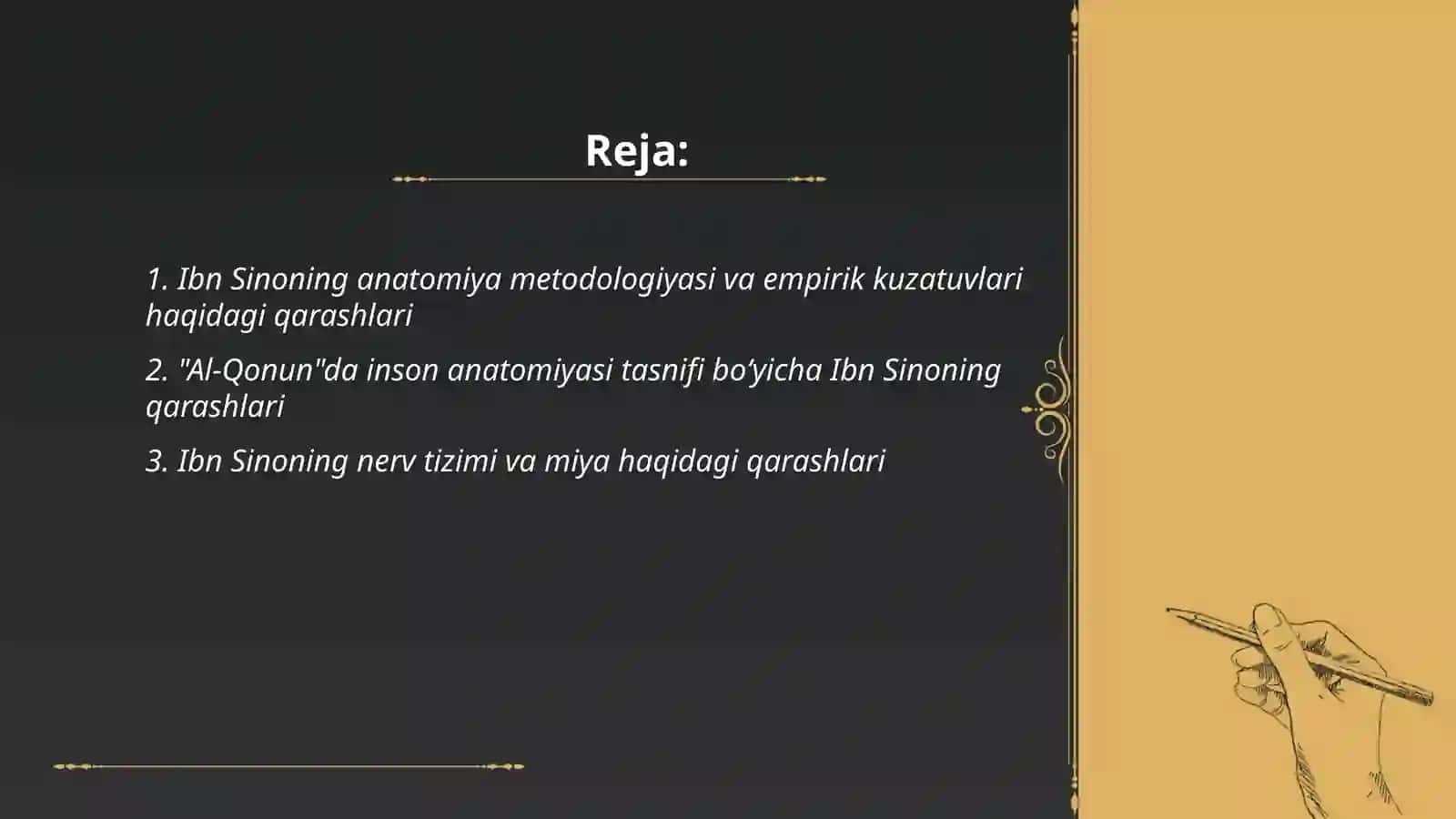 Abu Ali Ibn Sinoning anatomiya haqidagi qarashlari 2