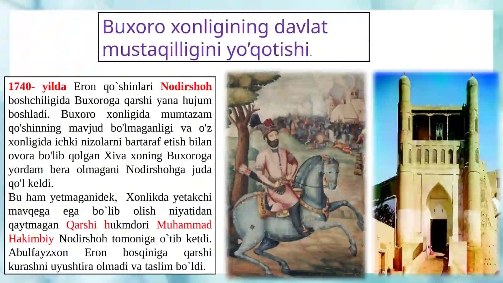 Buxoro amirligining tashkil topishi 2