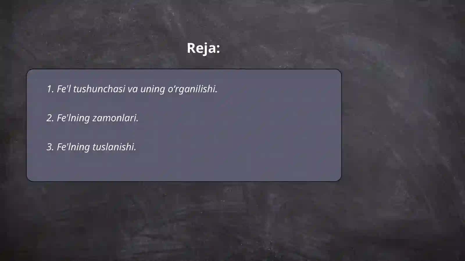 Fe'llar va ularning turli turlari 2