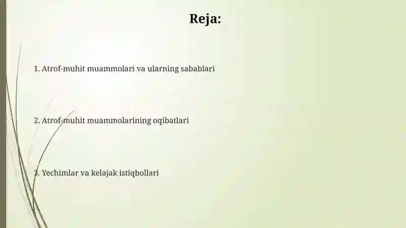 Ekologiya muamolari va yechimlari 2