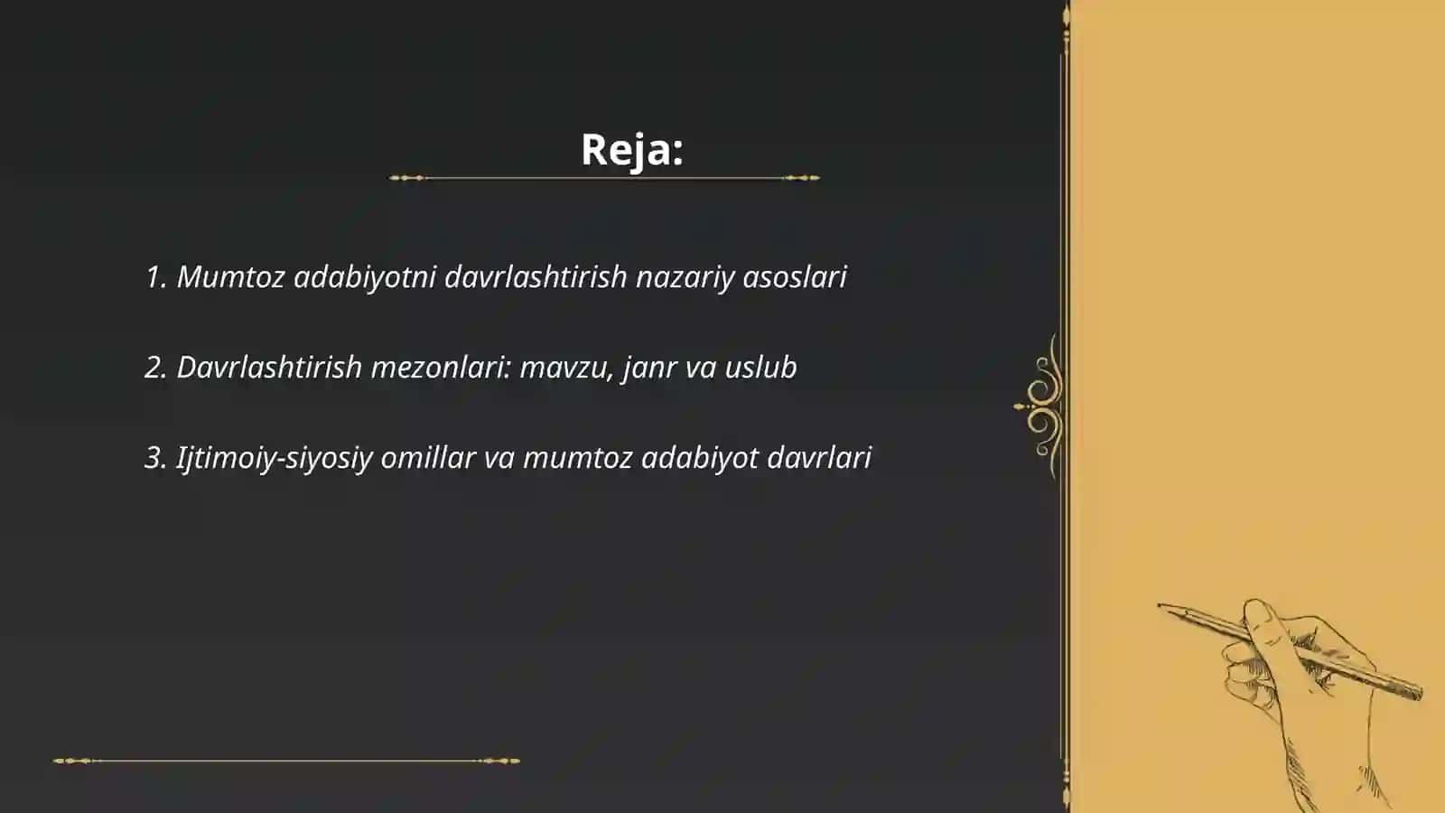 Mumtoz adabiyotda davrlashtirish masalasi 2