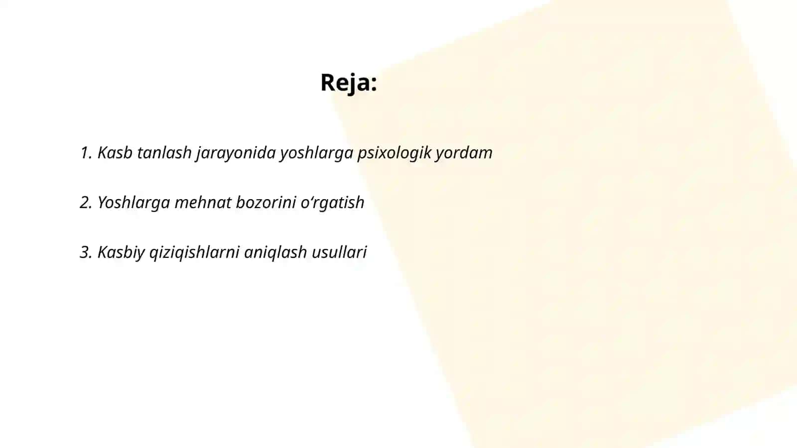 Yoshlar bilan kasbga yoʻnaltirish ishlari 2