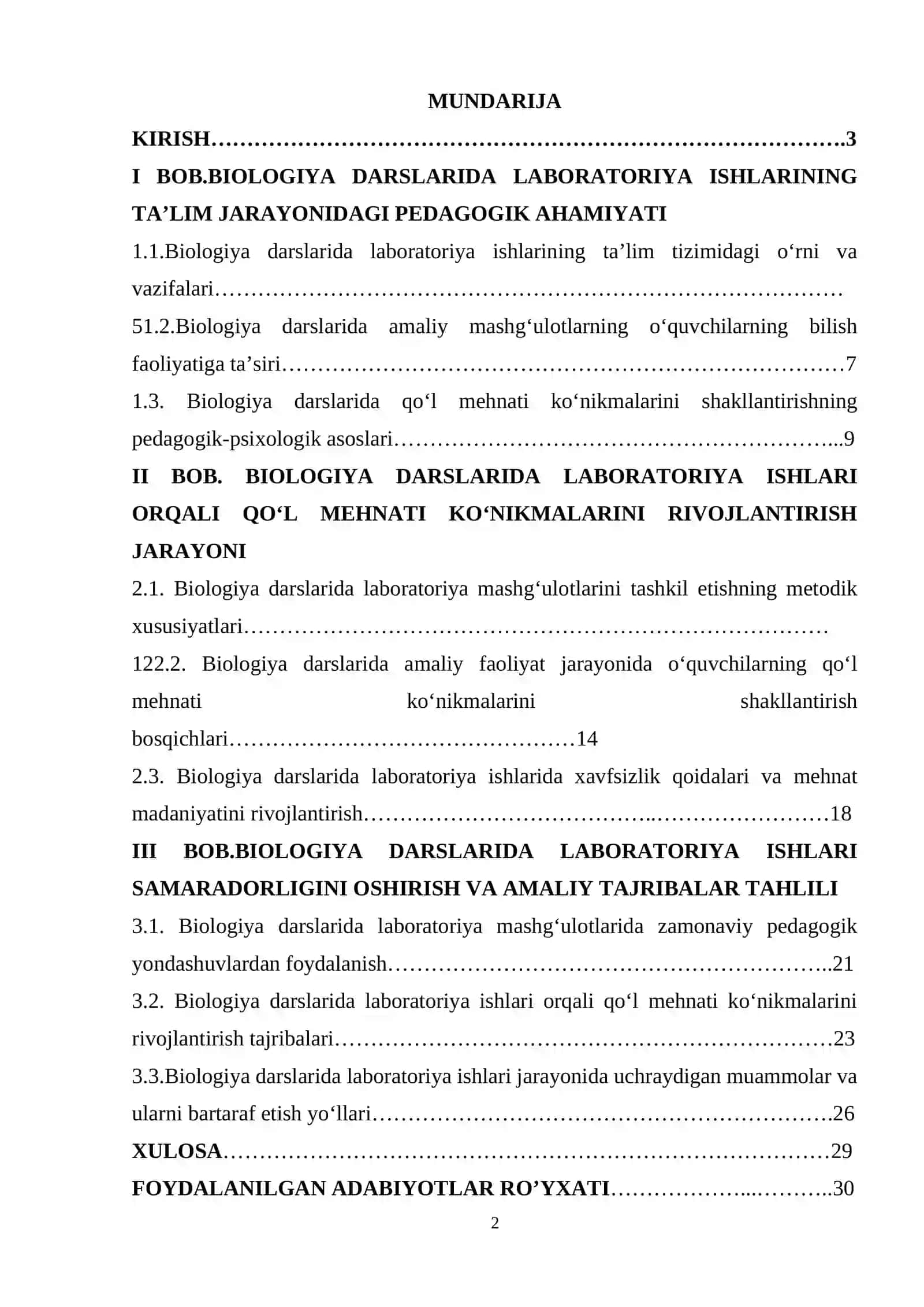 Biologiya Laboratoriya Ishlari 2