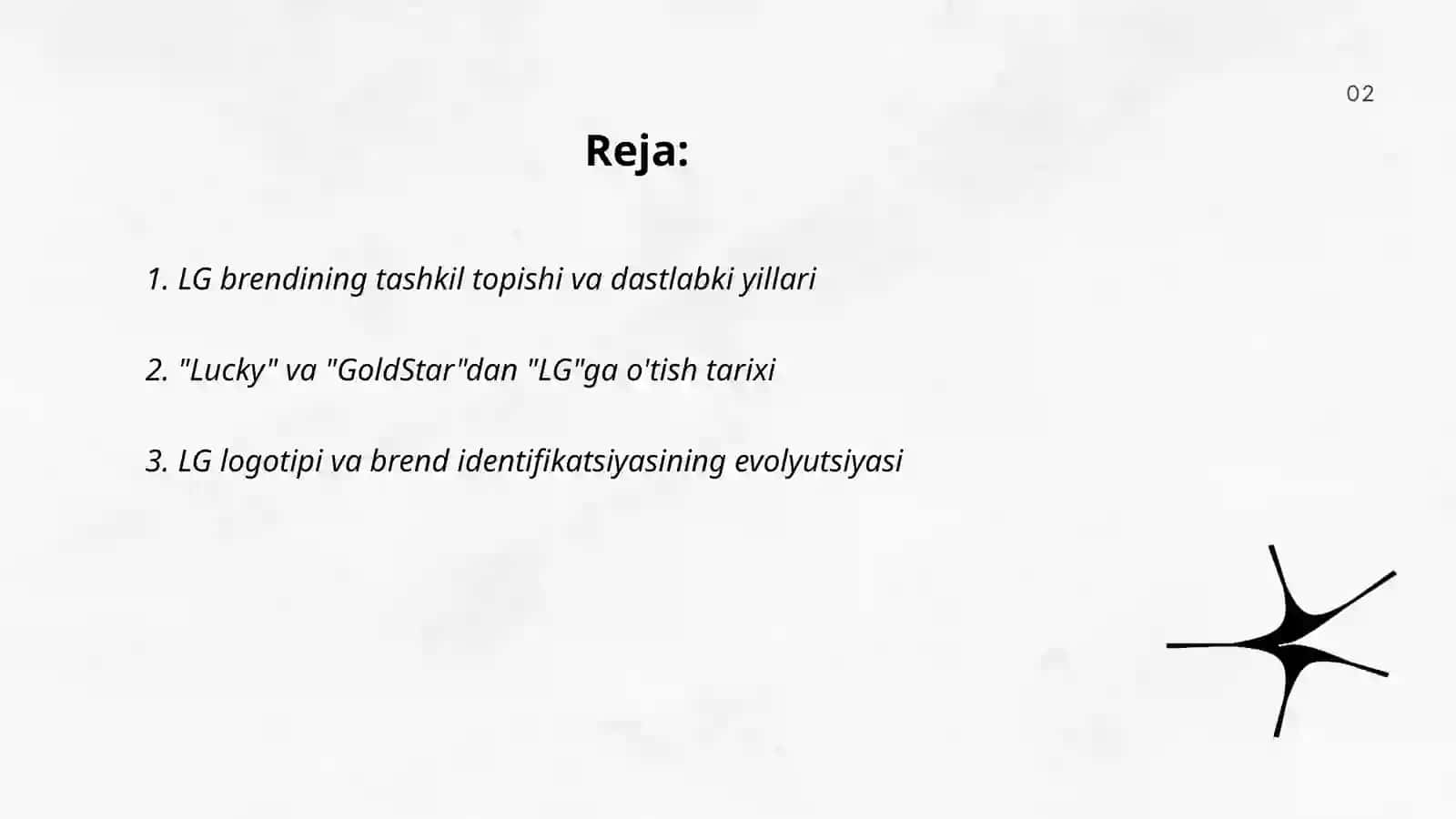 "LG brendining tarixi va hozirgi körsatkichlari" 2